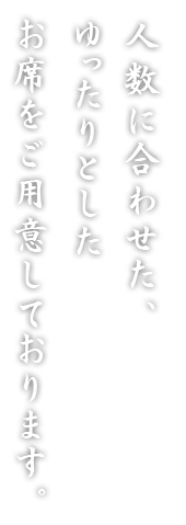 人数に合わせ